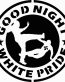 good night white pride B&W Sticker