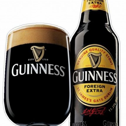 Guinness Beer Bottle and Glass Sticker