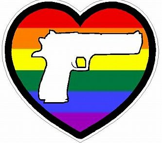 HAND GUN IN HEART FILLS flag pride