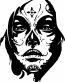 Hemp Tattooed Face Die Cut Window Wall Decal FOR GIRLS