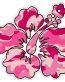 Hibiscus flower camo sticker - PINK