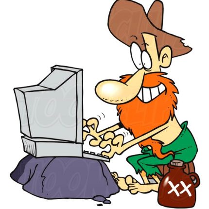 hillbilly-using-a-computer-CARTOON STICKER