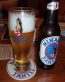 Hinano Tahiti Beer Glass and Bottle Shot