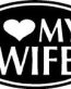 i love my wide b&w oval guy sticker