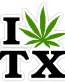 I Marijuana Texas Sticker