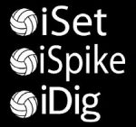 i Spike i Set i Dig volleyball decal