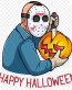 JASON FUNNY HAPPY HALOWEEN STICKER