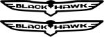 JEEP Black Hawk logo die cut decals PAIR