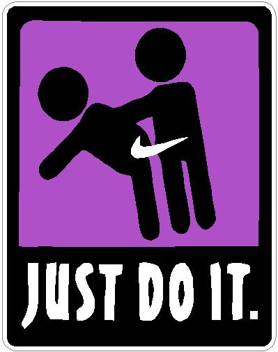 Just Do It Sticker PURPLE