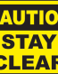 Keep Area Clear Signs and Decals 06