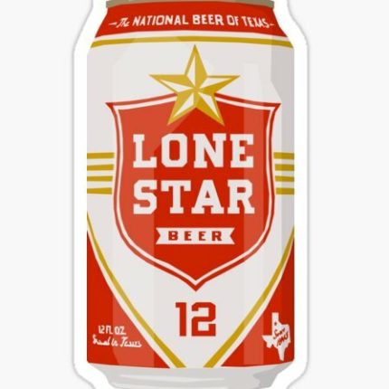 LONE STAR BEER CAN SHAPED STICKER