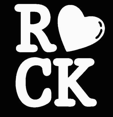 Love Rock Diecut Decal