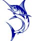 Marlin Fish Die Cut Decal 5