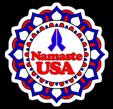 NAMASTE USA STICKER