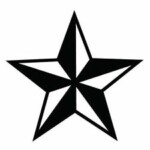 Nautical Star diecut boat decal