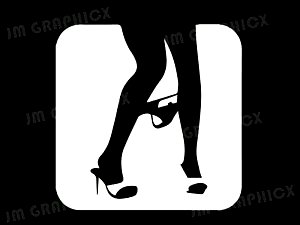 no thong die cut car decal