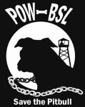 POW PITBULL black and white decal