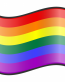 pride flag wave sticker
