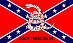 rebel flag dont tread on me sticker