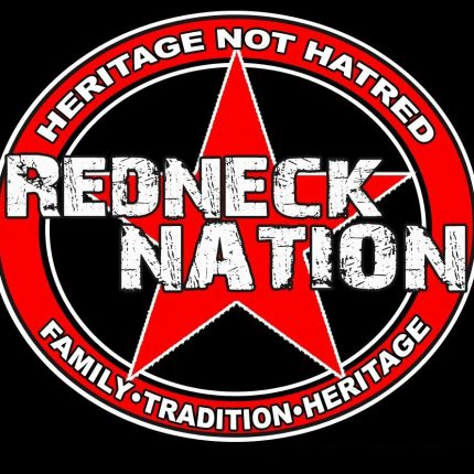 redneck nation star round sticker