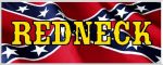 REDNECK Rebel Battle Flag Sticker