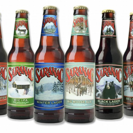 Saranac Beer Bottles Rectangular Sticker