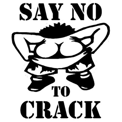 Say No To Crack funny car sticker