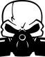 Skull with Gasmask Decal