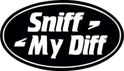 SNIFF my diff oval guy sticker