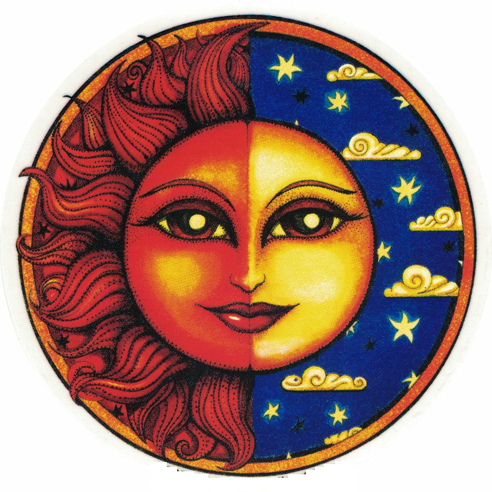 SUN AND MOON STICKER 1 - Pro Sport Stickers