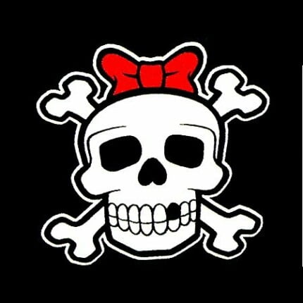 Color Lady Skull Decal