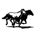 Running Horses vinyl decal