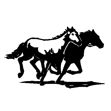 Running Horses vinyl decal