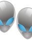 Alien Head Sticker Blue Eyes PAIR