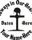 Always in Our Hearts Fallen Soldier Cross Sticker