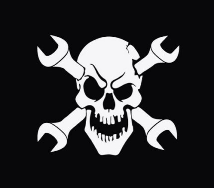 Biker Skull Decal 01