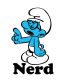 brainy smurf NERD STICKER