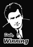 Charlie Sheen - Duh Winning Die Cut Vinyl Decal Sticker