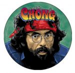 CHONG round weed sticker