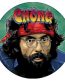 CHONG round weed sticker