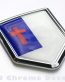 Christian Flag Crest Emblem Chrome Car Decal Sticker