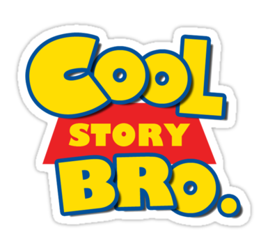 cool story bro color funny sticker