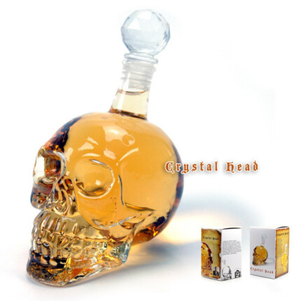 Crystal Head Shot Skull Glass Wine Corked