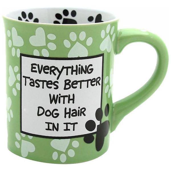 EVERYTHING TASTE BETTER WITH DOG HAIRS DOG STICKER