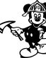 Firefighter Mickey Mouse Diecut Decal