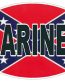 FLAG REBEL OVAL MARINES DECAL