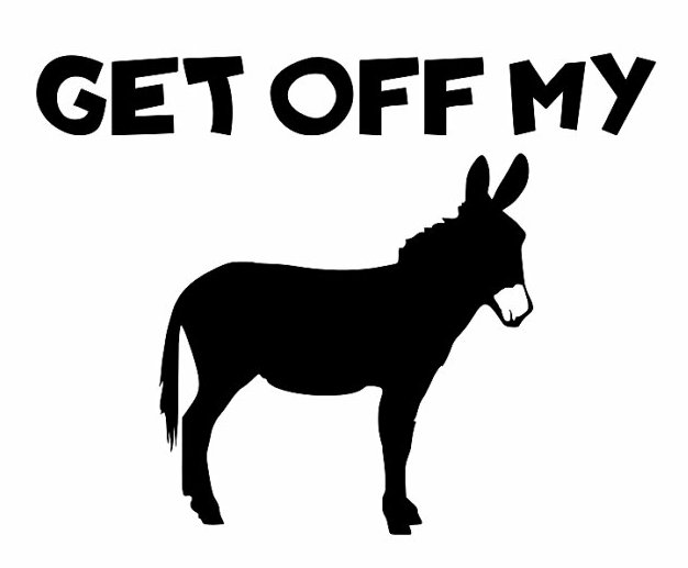 get off my ass funny auto decal