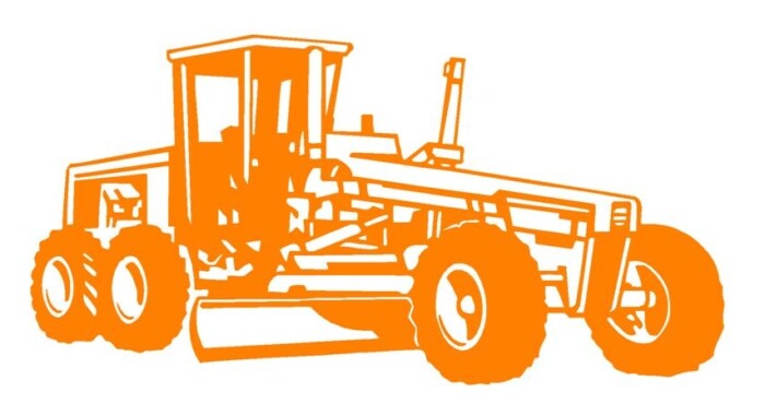 Grader funny auto decal