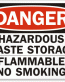 Hazardous No Smoking Danger Sign