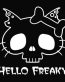Freaky Kitty Skull Decal